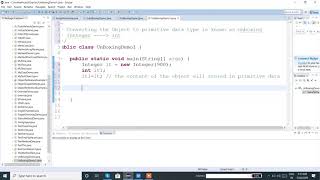 Java Programming Tutorial - 31 Unboxing Converting the object to primitive data type