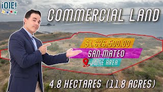 ¡OIE! San Mateo 4.8 hectares (11.8 acres) Terreno en Venta 5 minutos de Manta #owninecuador #invest