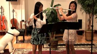 Opus 4 Studios: Michelle and Jiyoon perform Sonatina for 2 Flutes: Allegro - Hans Kohler