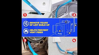 Holikme Dryer Vent Cleaner Kit Vacuum Hose Attachment Brush| Lint Remover| Dryer Vent Vacuum Hose.