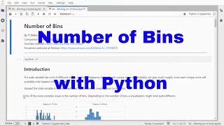 Python - Number of Bins