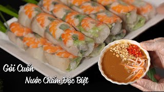 Cách làm Gỏi Cuốn tôm thịt không bị dính cùng với nước chấm đặc biệt