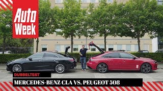 Mercedes-Benz CLA vs. Peugeot 508 - AutoWeek Dubbeltest - English subtitles