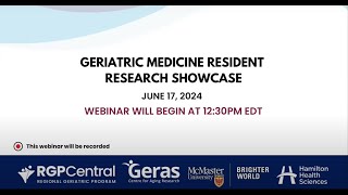 Geriatric Medicine Resident Research Showcase