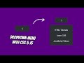 Pure CSS Dropdown Menu with JavaScript
