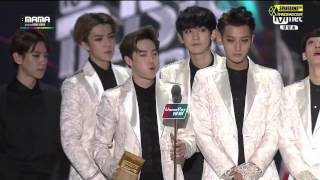 【BTU出品】141203 MAMA in HK Album of the Year EXO颁奖 [中字]