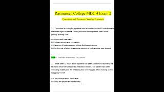 NUR 2755 NUR2755; Multidimensional Care IV   MDC 4 Exam 2 Questions and Answers 2024   2025 Verified