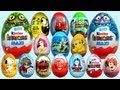 20 Surprise Eggs Kinder Surprise MAXI Mickey Mouse Cars 2 Minnie Mouse Spongebob