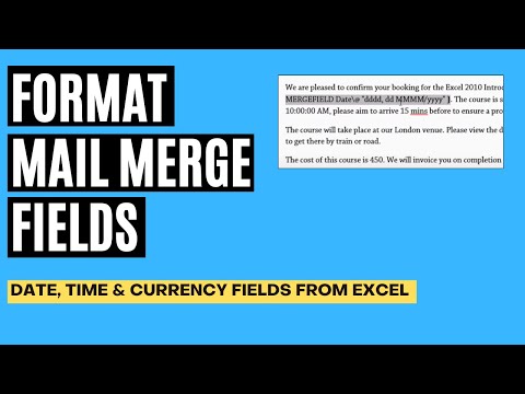 Format Mail Merge Fields from Excel Format Mail Merge Fields from Excel