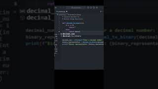 Convert decimal to binary using recursion|#python #pythoncode #pythonprogramming #pythonforbeginners