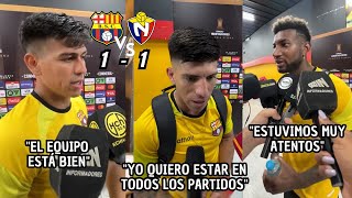 Jugadores de Barcelona SC se pronuncian tras el triunfo ante El Nacional