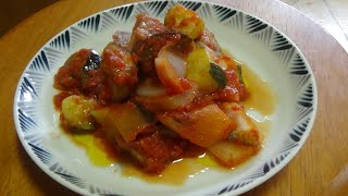 電子レンジで簡単！ラタトゥイユを作って食べました！How to make ratatouille