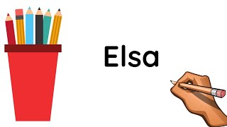 Drawing Elsa Frozen from word ELSA