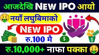 🤑 आजदेखी आयो नया लघुबिमाको IPO 🤑 crest micro life insurance ipo | micro insurance ipo | ipo opening