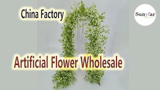 supply hanging vine artificial flower garlands, artificial flower swag for Christmas wall decoration