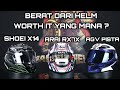 INI DIA BERAT DARI HELM SHOEI X14, AGV PISTA, & ARAI RX-7X | WORTH YANG MANA KIRA KIRA ?