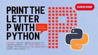 How to print latter p in Asterisk with python #python #pythontutorial