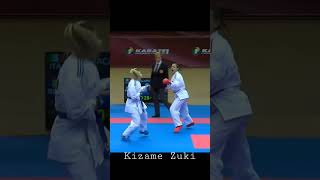 Amazing Kizame Zuki Female Kumite karate WKF #karate #female #kumite #shorts #wkf #karatedo