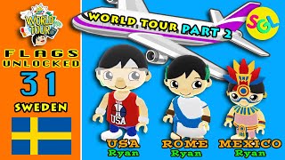 Tag with Ryan WORLD TOUR Part 2 | Total Unlocked 31 Country Flags + 3 New Characters SGL Gameplay