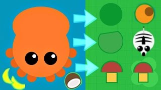 NEW OCTOPUS ANIMAL IN MOPEIO! ALL DISGUISES + HIGH LEVEL FOOD / COCONUTS + BANANAS- Mope.io Update