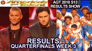 RESULTS QUARTERFINALS 3 DUNKIN SAVE Daniel Emmet Future Kingz Aaron Crow America's Got Talent 2018
