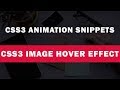 CSS3 Image Hover Effect Tutorial | CSS3 Animation Snippets | Tutorial for Beginners
