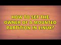 How to set the owner of a mounted partition in Linux?