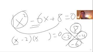 Factoring a trinomial. x^2-6x+8. Problem usually seen in Algebra one and two.