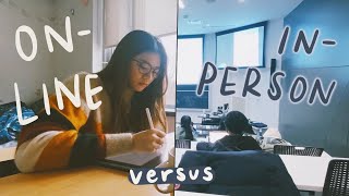 v l o g : uoft online vs in-person | my first in-person classes in uni | dorm life ~