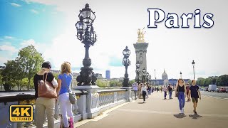 Walking in Paris | Pont Alexandre III, Paris River side 2021 4K UHD