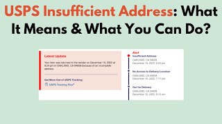 USPS Insufficient Address – What It Means and How to Fix Delivery Issues