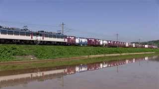 2013/5/31(Fri)　3096レ　ED79-52+58号機　中小国～蟹田　水鏡