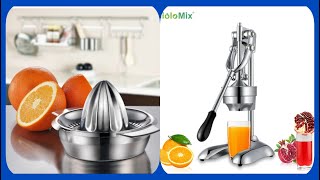 🔵 5 Exprimidores de Cítricos Manuales / Exprimidor de Acero Inoxidable para Naranjas y Limón