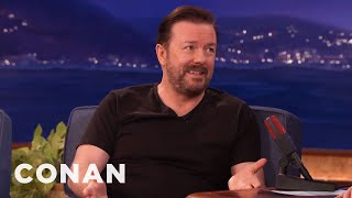 The Ricky Gervais Joke That's Too Hot For The Golden Globes | CONAN on TBS