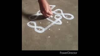 5 dot simple sikku kolam| nelikolam| 5 dot melikala muggulu| easy kambi kolam |dotted rangoli|