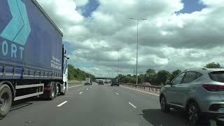 Driving On The M5 Motorway From J7 Worcester To Taunton Deane Services Taunton J25 26, England #m5