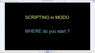 Modo Python Scripting : WHERE to start.