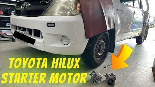 How to remove Toyota Hilux Starter Motor - quick and easy replacement