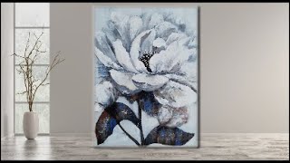 STEP by STEP Abstract Flower / Acrylic Painting Tutorial/ MariArtHome