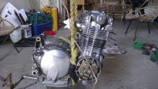 Honda CB550F disassembly & engine removal - Timelapse