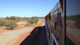 Australian Trains 14 - perenjori to Ruvidini Aurizon ore train cab ride