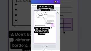 4 tips when creating planner on canva #canva #canvatutorial