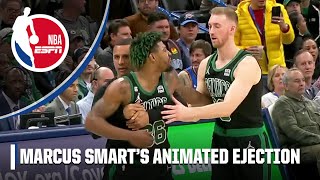 Marcus Smart ejected after protesting this foul call | NBA on ESPN