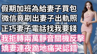 假期加班為給妻子買包，微信竟刷出妻子出軌照，正巧妻子電話找我要錢，我拒轉兩萬靜音關機反擊，嬌妻連夜跪地痛哭認錯！【一濟說】#小說#故事#情感#夫妻#落日溫情#情感故事#家庭矛盾#爽文