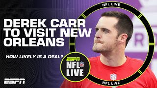 Derek Carr to New Orleans Saints? 👀 Adam Schefter details all the IFs involved | NFL Live