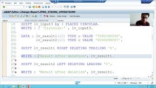28 - ABAP Programming - String Operations - SHIFT Part2