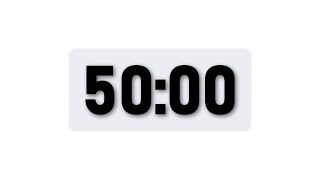 50 Minute Timer - Minimal Countdown Timer [Light Theme]