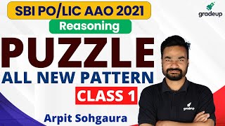 Reasoning | PUZZLES All New Pattern | SBI PO & LIC AAO 2021 | Class 1 | Arpit Sohgaura | Gradeup