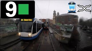 🚊 GVB Amsterdam Tramlijn 9 Cabinerit Diemen Sniep - Centraal Station Driver's view POV 2017