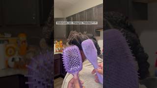 #unbrush Vs #tangleteezer on my 10yr olds Thick Natural hair.. We use both depending #viralvideo